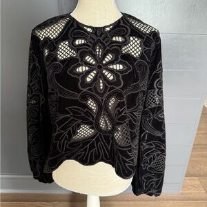 Zara black Velvet and Lace NWT sz XL
